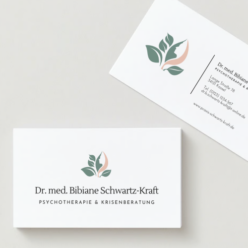 GAG.Studio Referenz Corporate Identity Corporate Design Dr. med. Bibiane Schwartz Kraft Visitenkarte