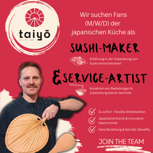 Social Media Beitrag Stellenausschreibung Recruiting Taiyo Sushibar Bielefeld